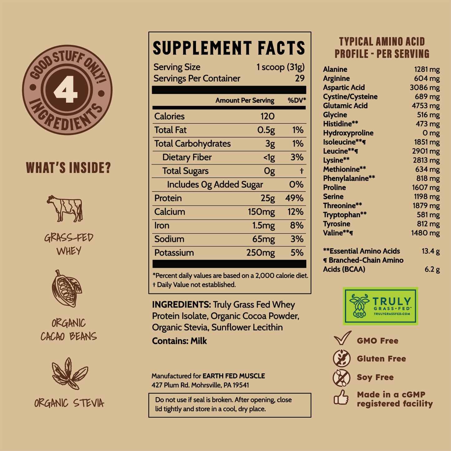 Chocolate Shakeup Chocolate Grass-Fed Whey Protein
