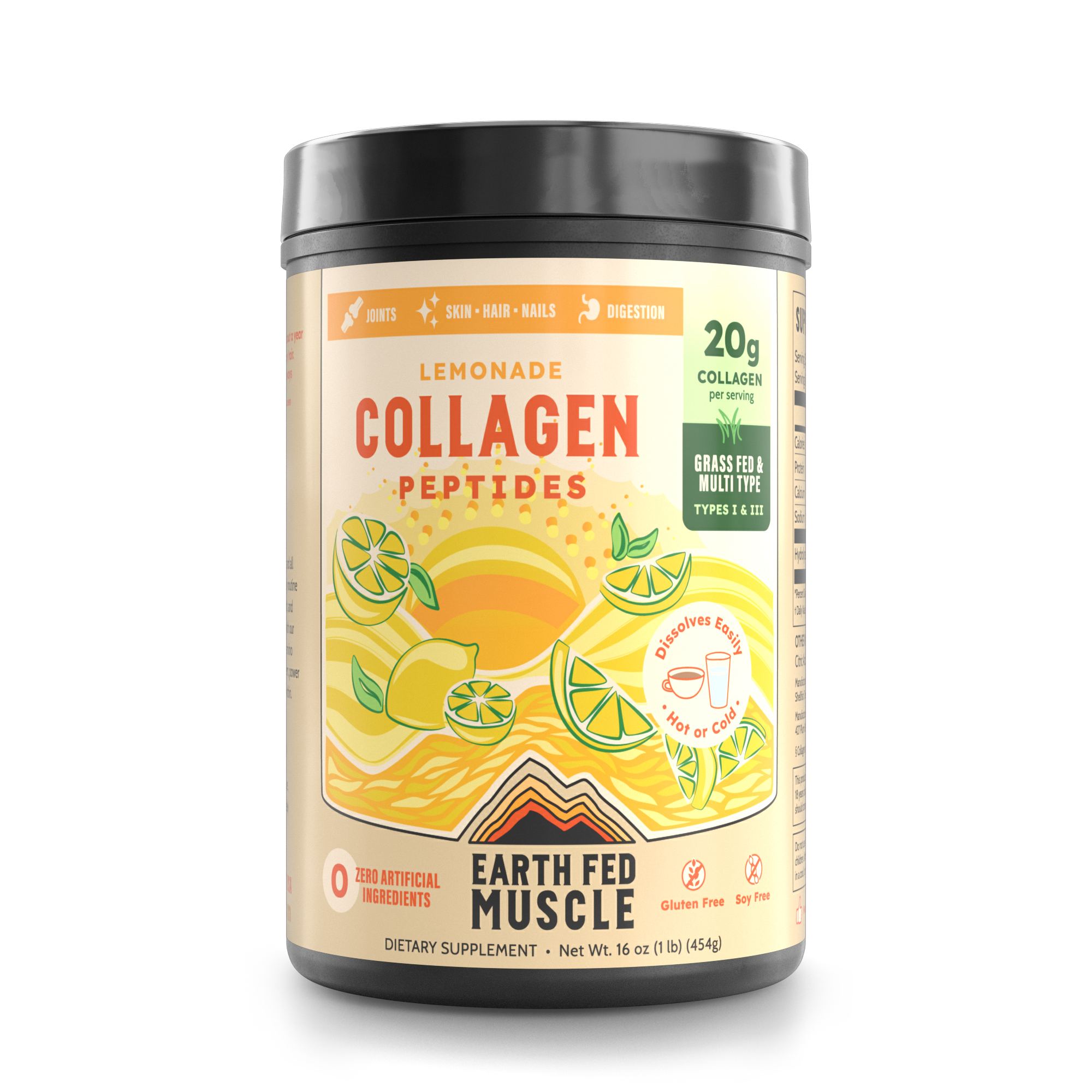 Lemonade | Best Collagen Protein Powder | Organic Grass Fed Beef