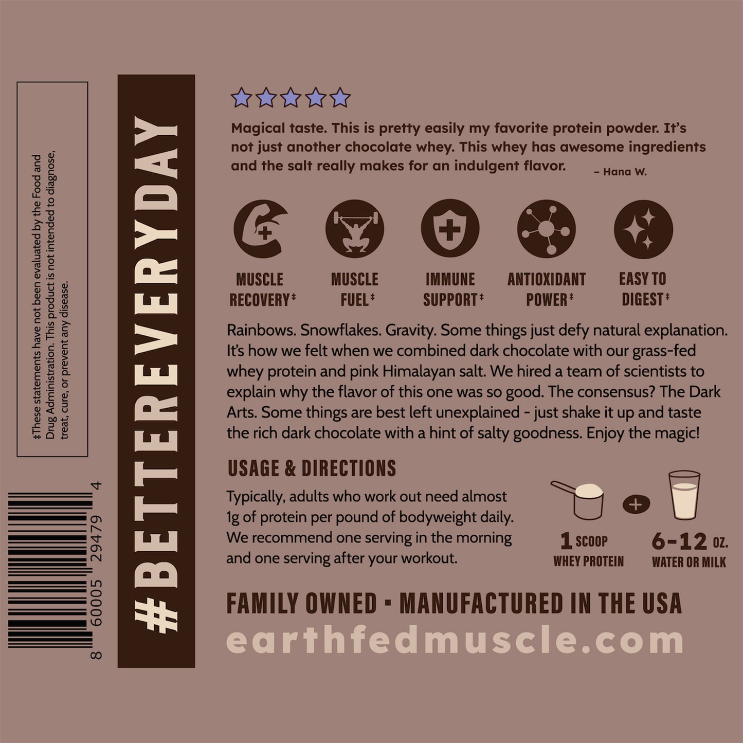 Dark Arts Salted Chocolate Grass-Fed Whey Protein