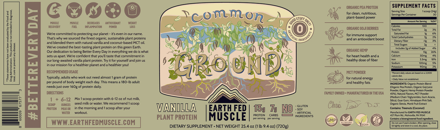 Common Ground Vanilla Plant Protein