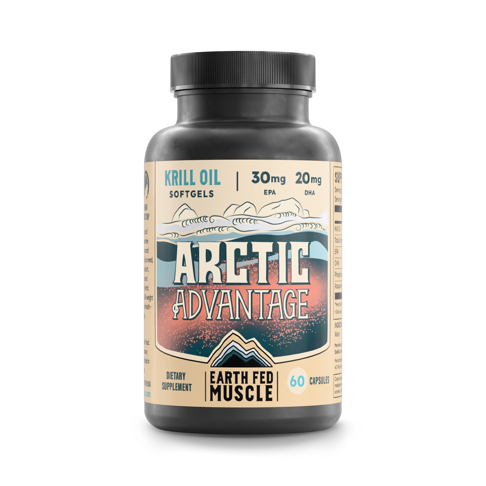 Arctic Advantage Krill Oil Softgels by Earth Fed Muscle