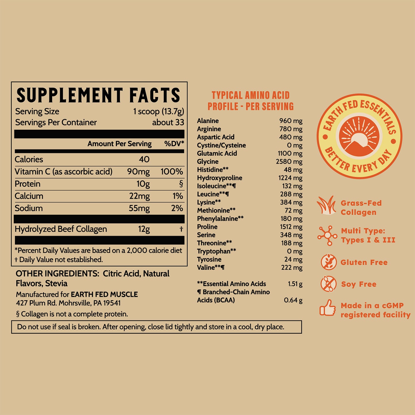 Collagen Peptides - Lemonade (formerly known as Keystone Plus)