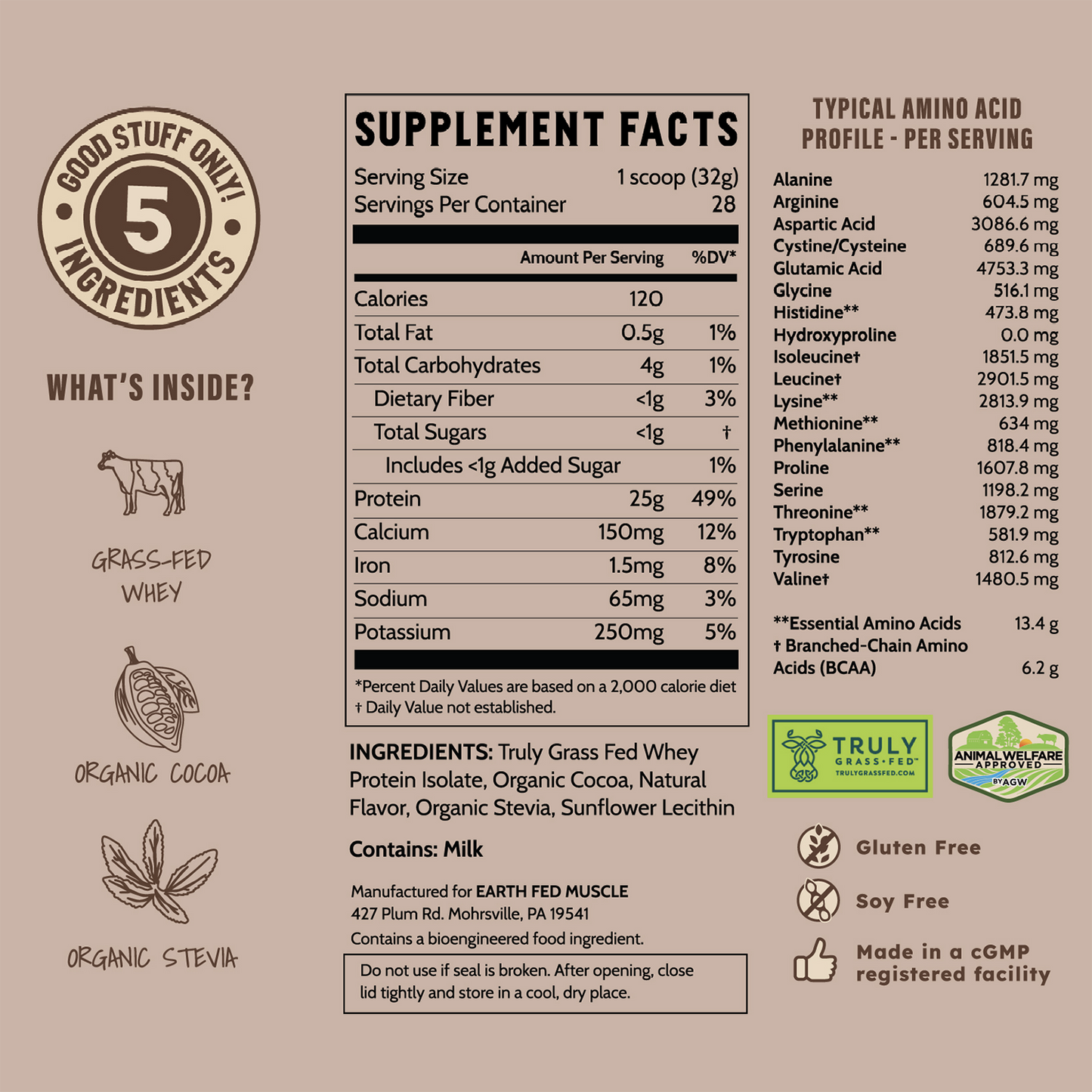 SEASONAL FLAVOR: Malty Balls Chocolate Malt Grass-Fed Whey Protein