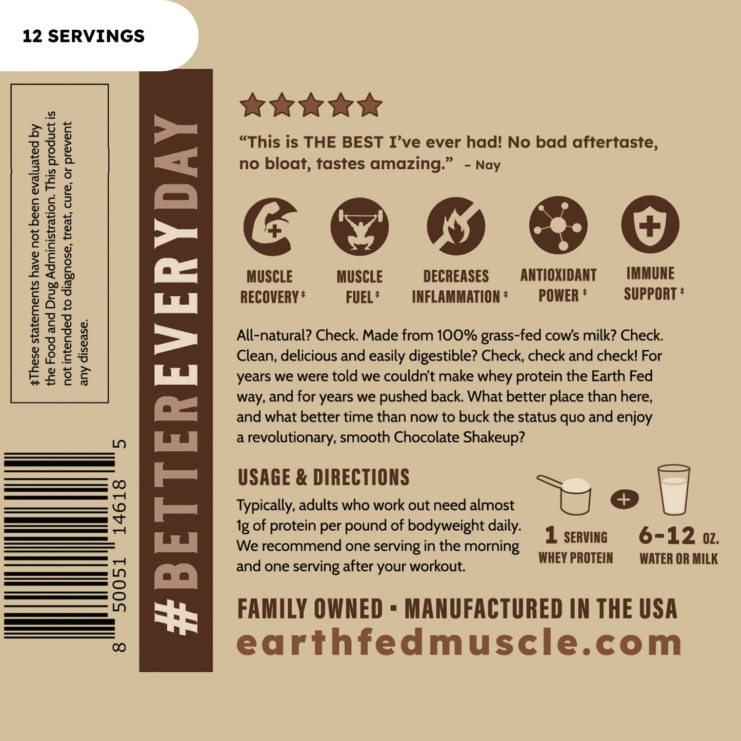 Chocolate Shakeup Chocolate Grass-Fed Whey Protein