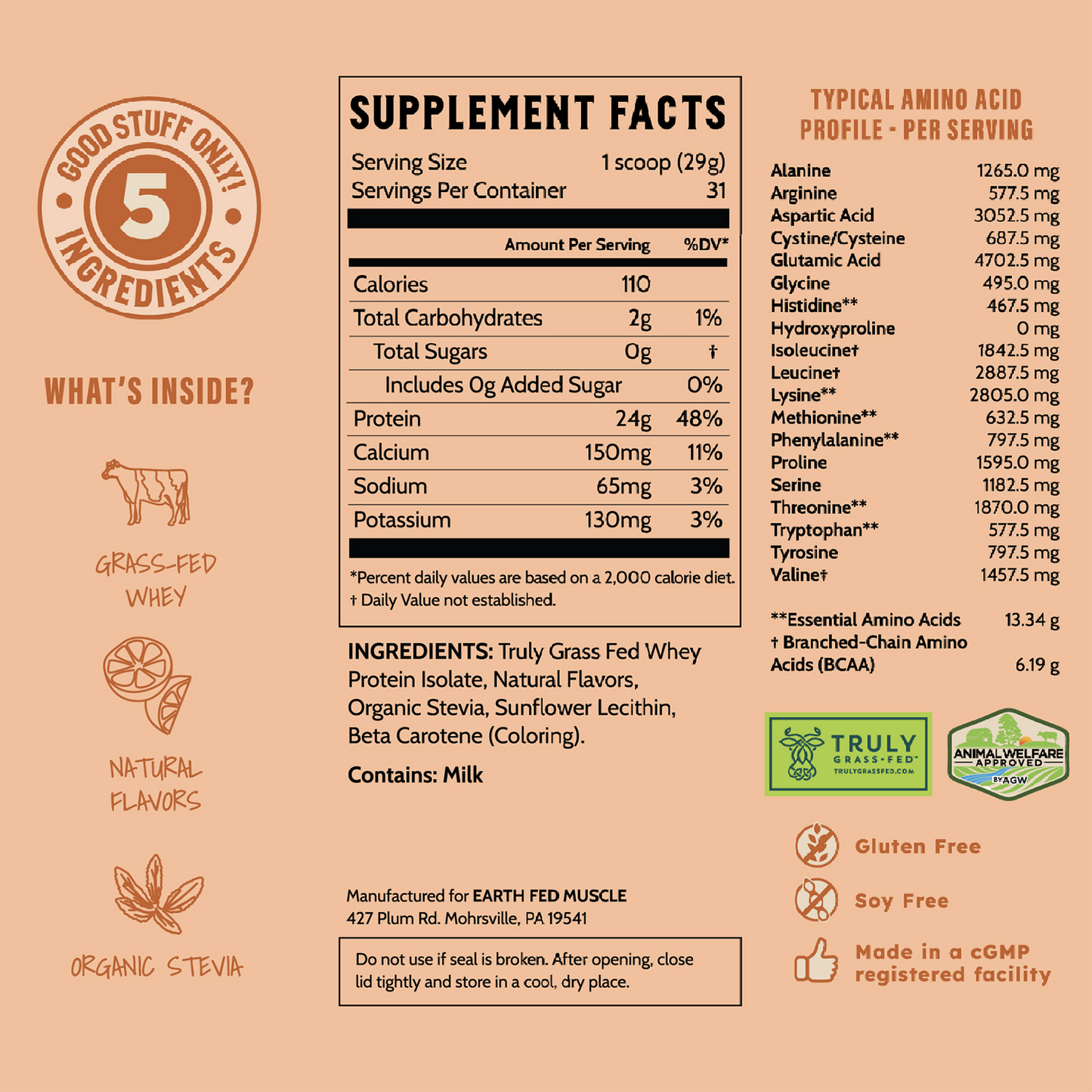 SEASONAL FLAVOR: Summer Fling Orange Creamsicle Grass-Fed Whey Protein