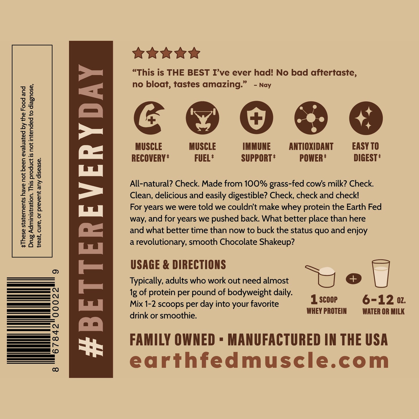 Chocolate Shakeup Chocolate Grass-Fed Whey Protein