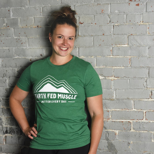 Heather Green Logo Tee