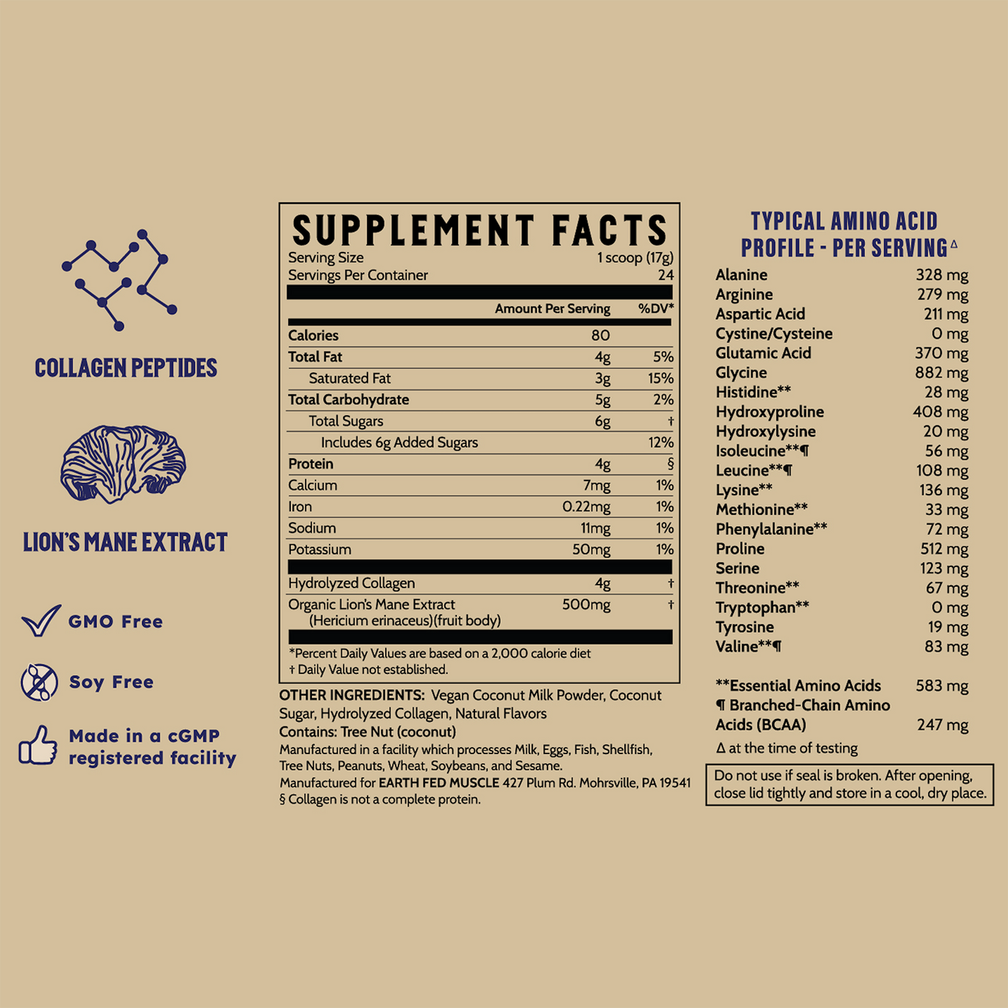 Morning Charge Vanilla Supernutrient Creamer with Lion’s Mane