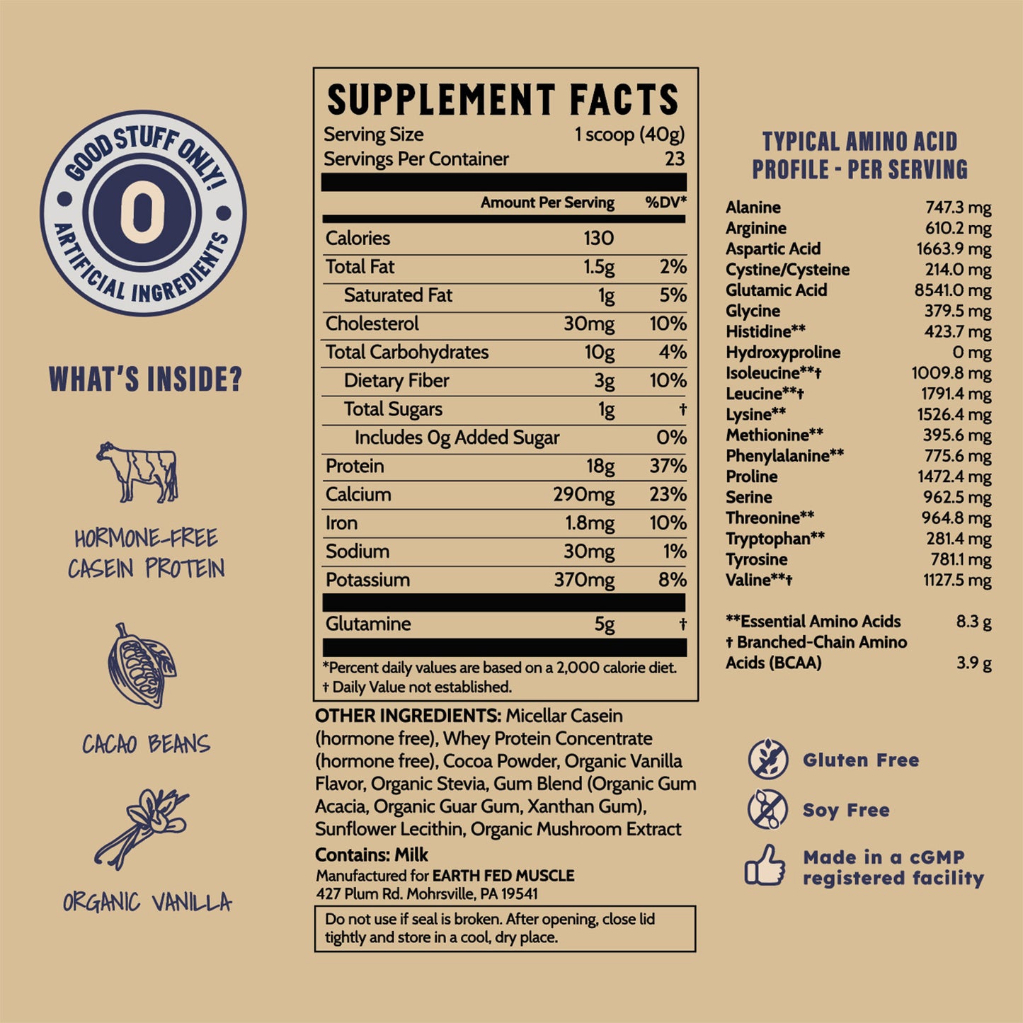 Nocturnal Dark Chocolate Casein Protein