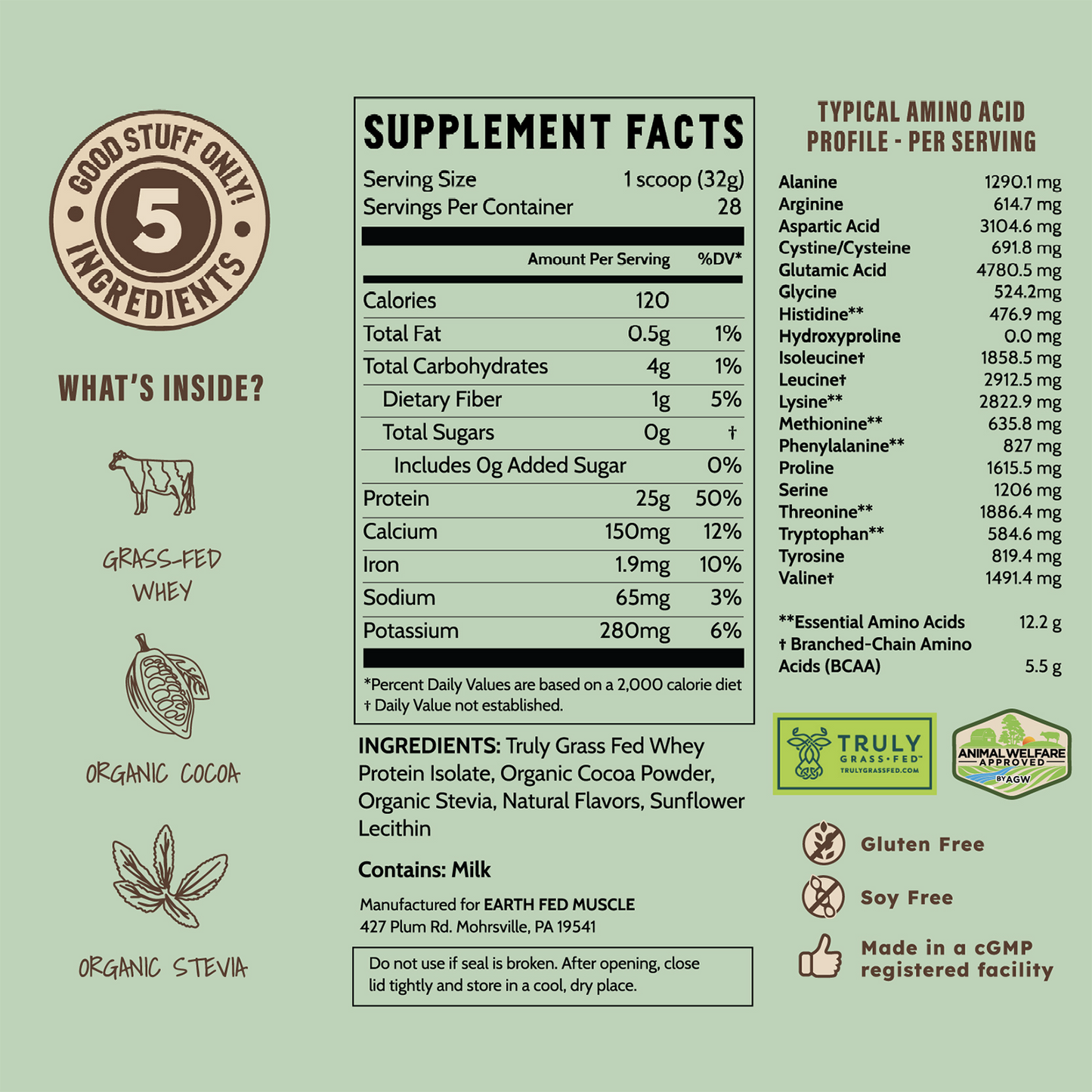 SEASONAL FLAVOR: Thicc Mints Chocolate Mint Grass-Fed Whey Protein