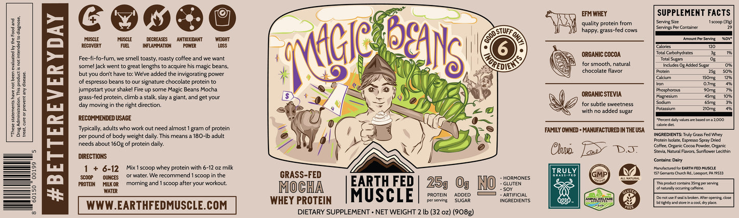 Magic Beans Mocha Grass Fed Whey Protein