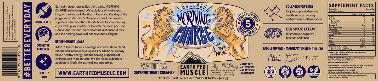 Morning Charge Supernutrient Creamer with Lion’s Mane