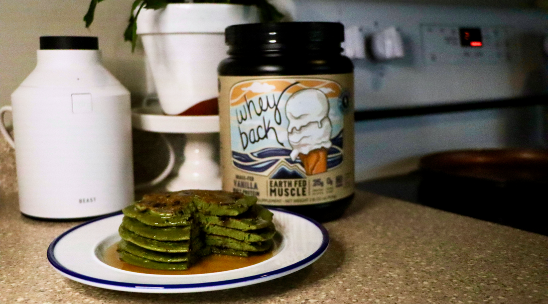 Mint Chocolate Chip Protein Pancakes