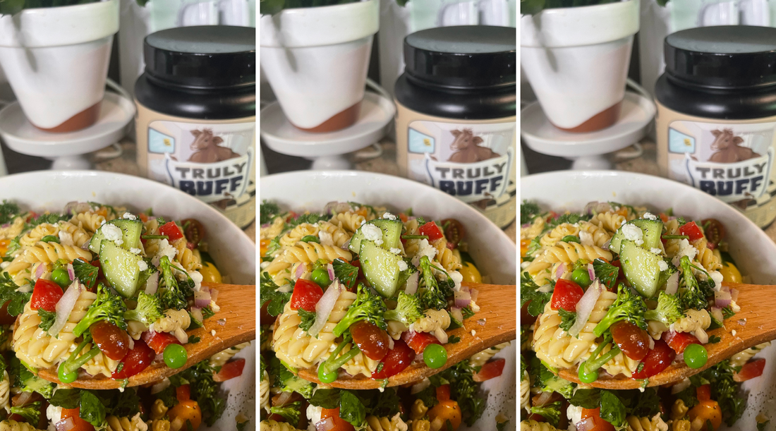 High Protein Summer Pasta Salad