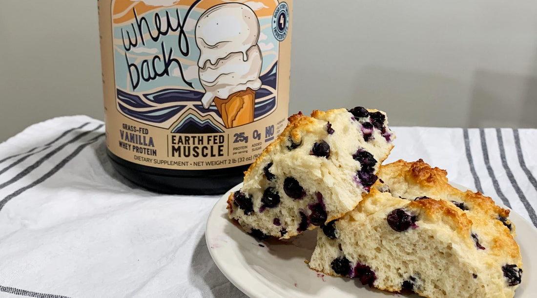 Blueberry Vanilla Protein Scones
