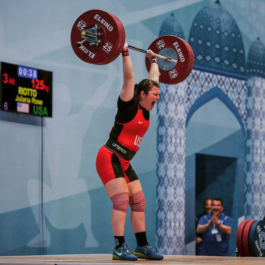 Juiliana Riotto screaming after big lift