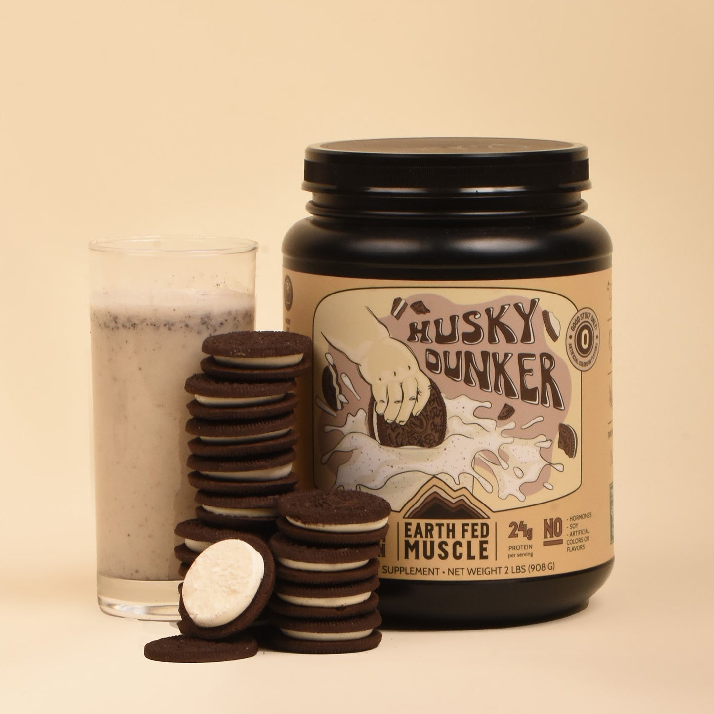 Husky Dunker Cookies&Cream Grass Fed Protein