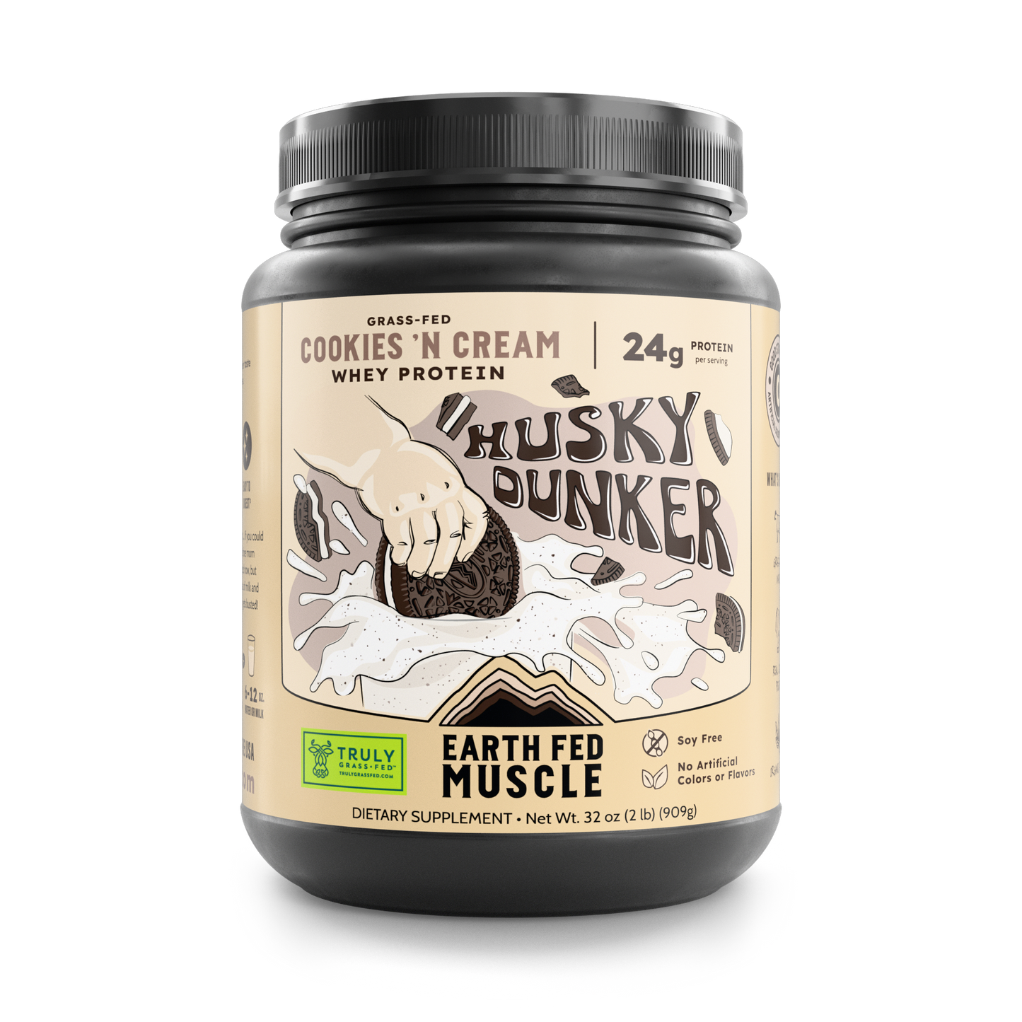 Husky Dunker Cookies 'n Cream Grass-Fed Whey Protein
