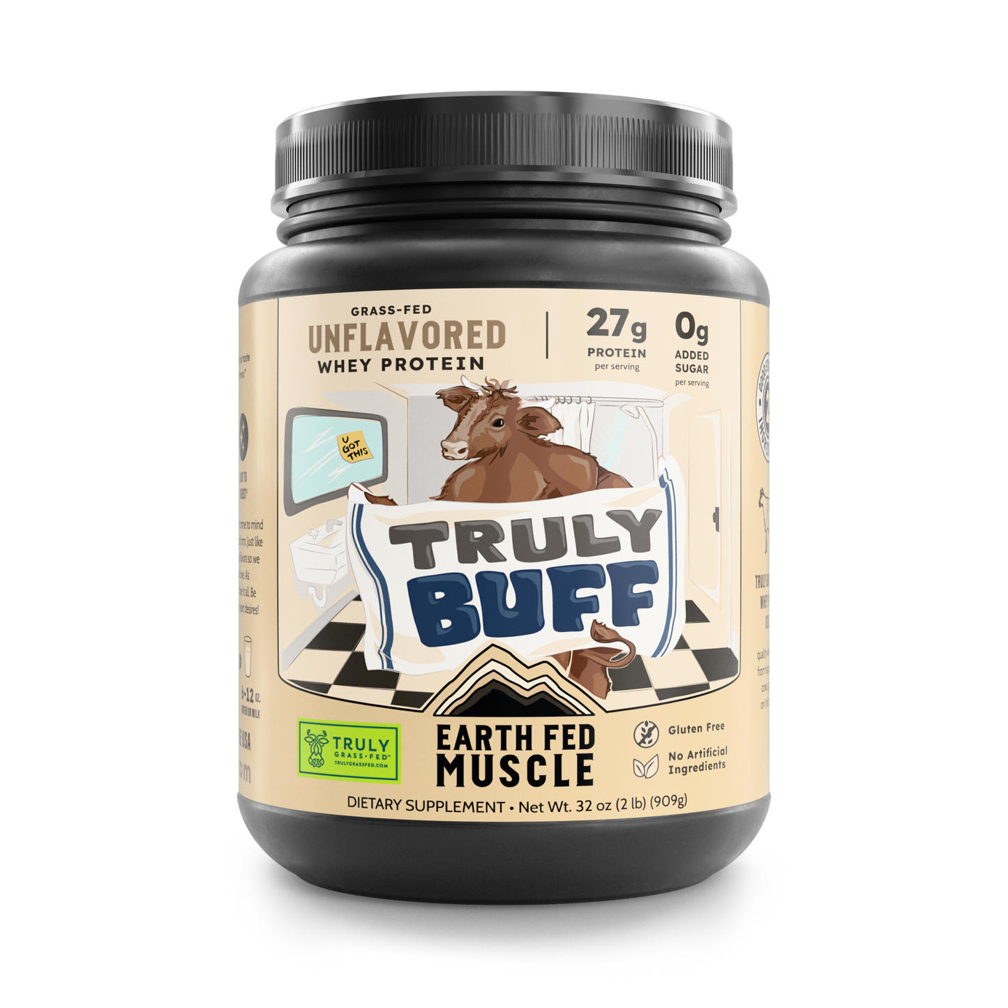 Truly Buff Unflavored Grass-Fed Whey Protein