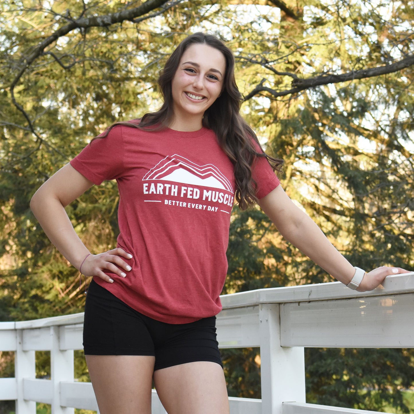 Heather Red Logo Tee