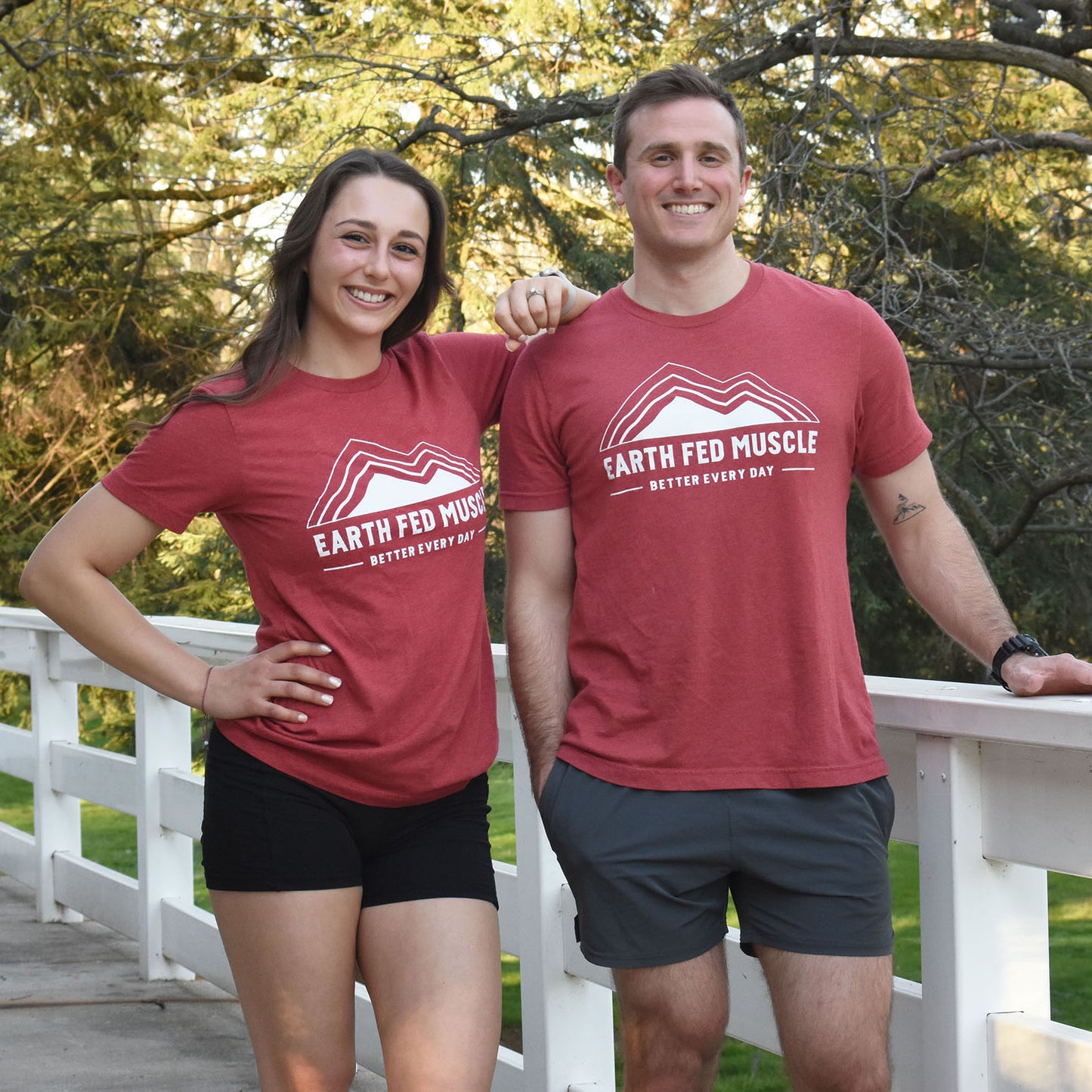 Heather Red Logo Tee