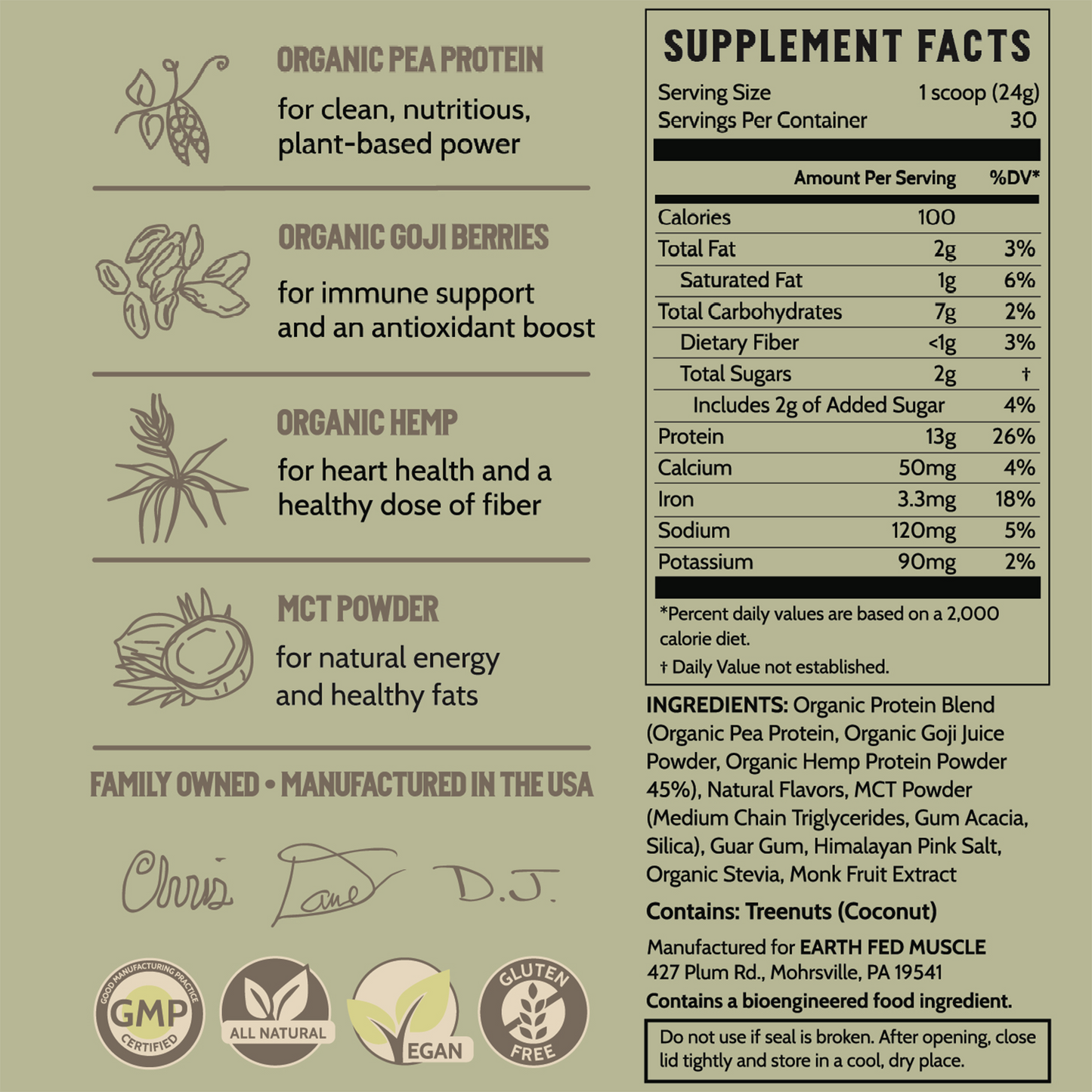 Common Ground Vanilla Plant Protein