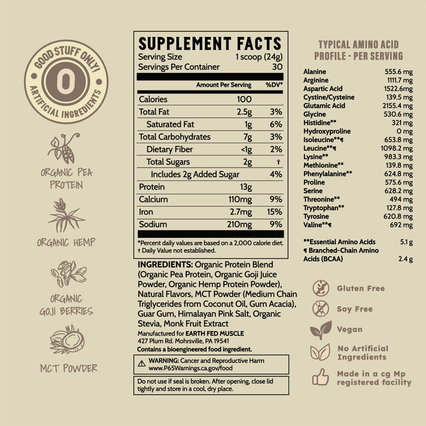 Common Ground Vanilla Plant Protein