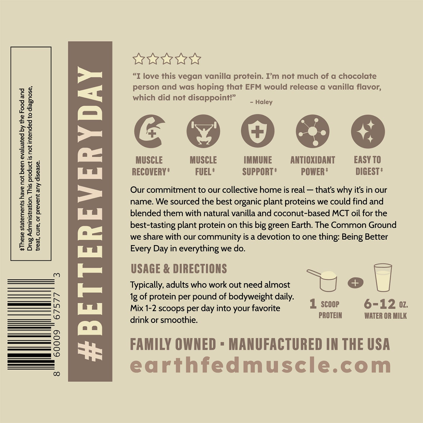 Common Ground Vanilla Plant Protein