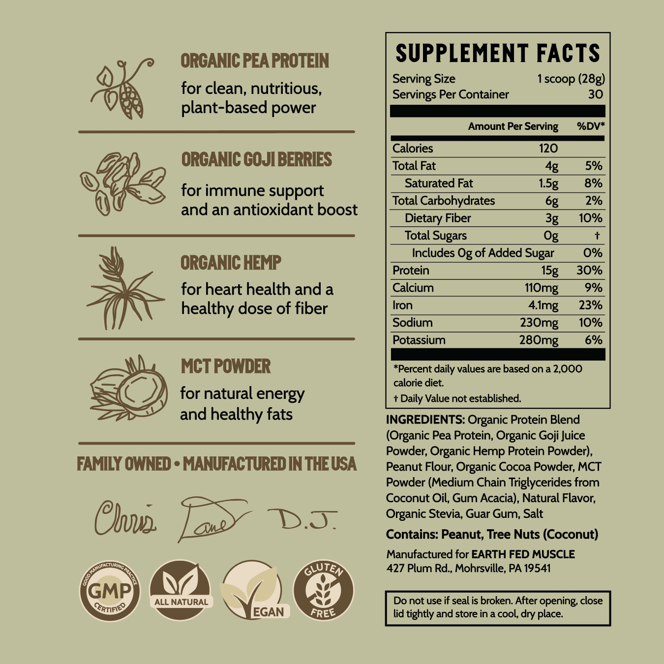 Common Ground Chocolate Peanut Butter Plant Protein