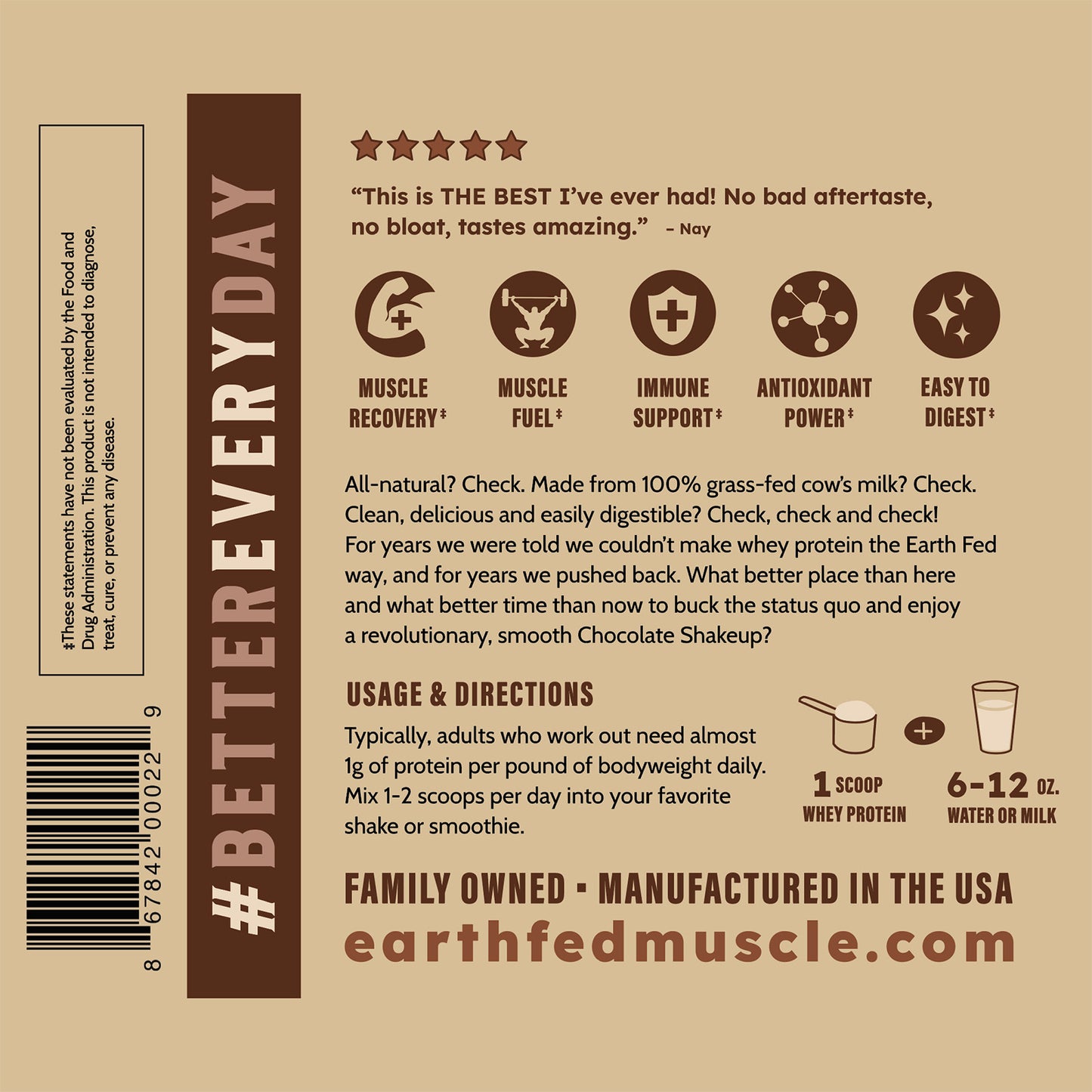 Chocolate Shakeup Chocolate Grass-Fed Whey Protein