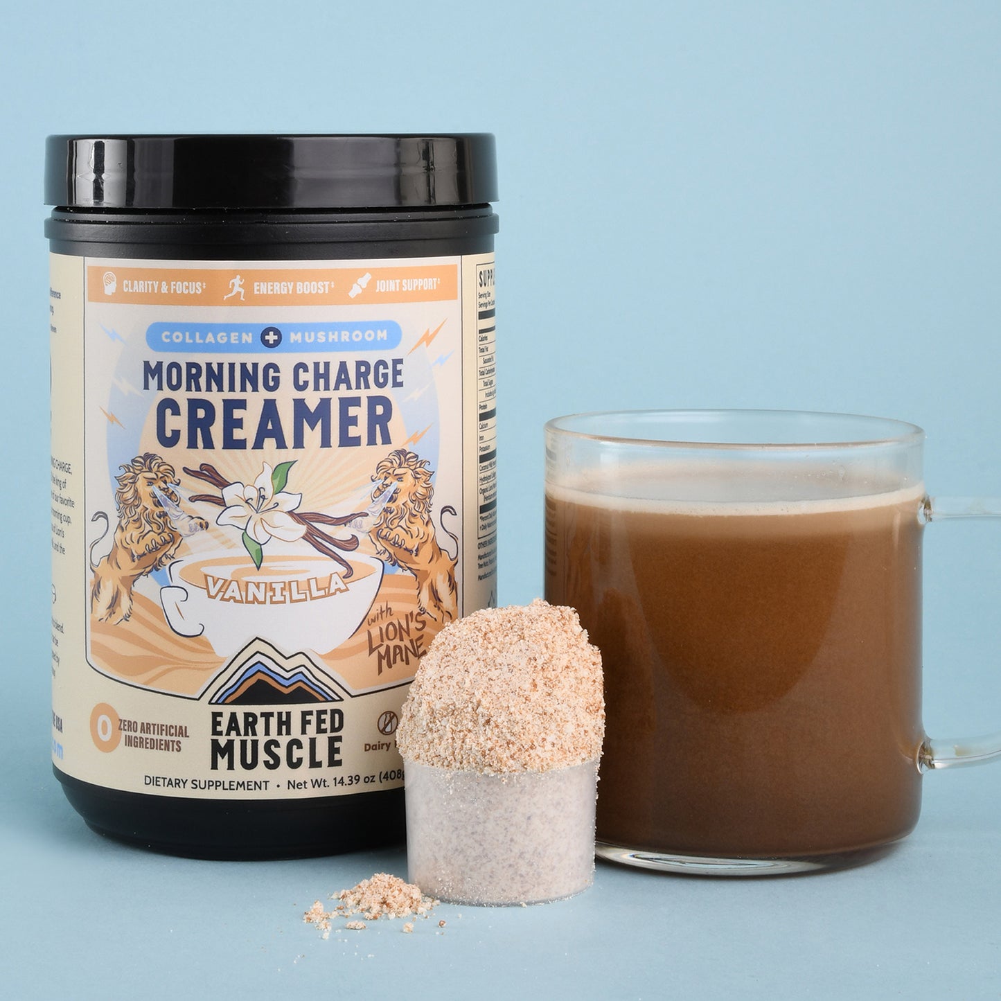 Morning Charge Vanilla Supernutrient Creamer with Lion’s Mane