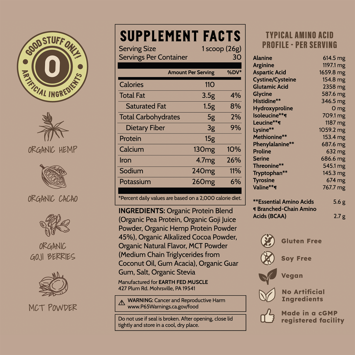 Common Ground Chocolate Plant Protein