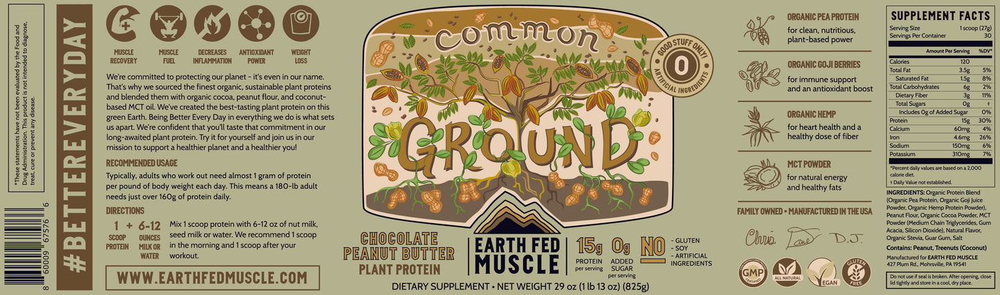 Common Ground Chocolate Peanut Butter Plant Protein