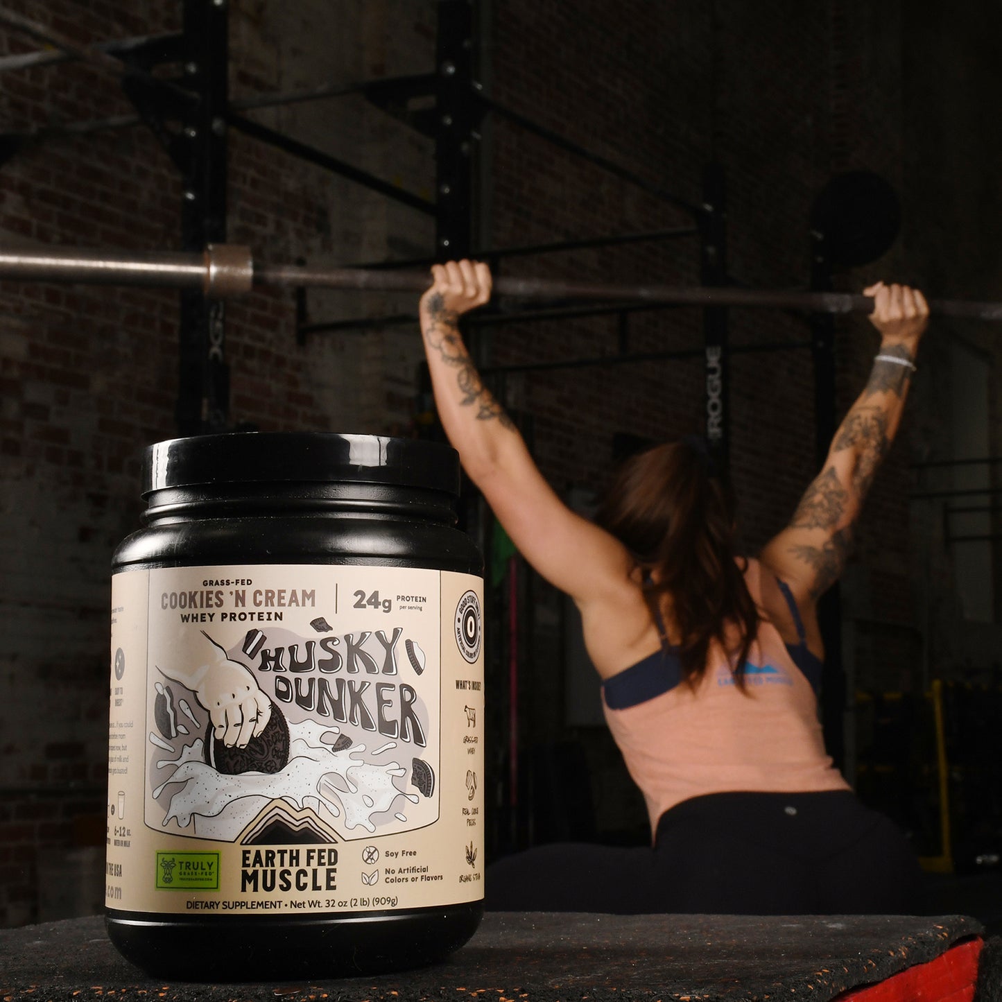 Husky Dunker Cookies 'n Cream Grass-Fed Whey Protein