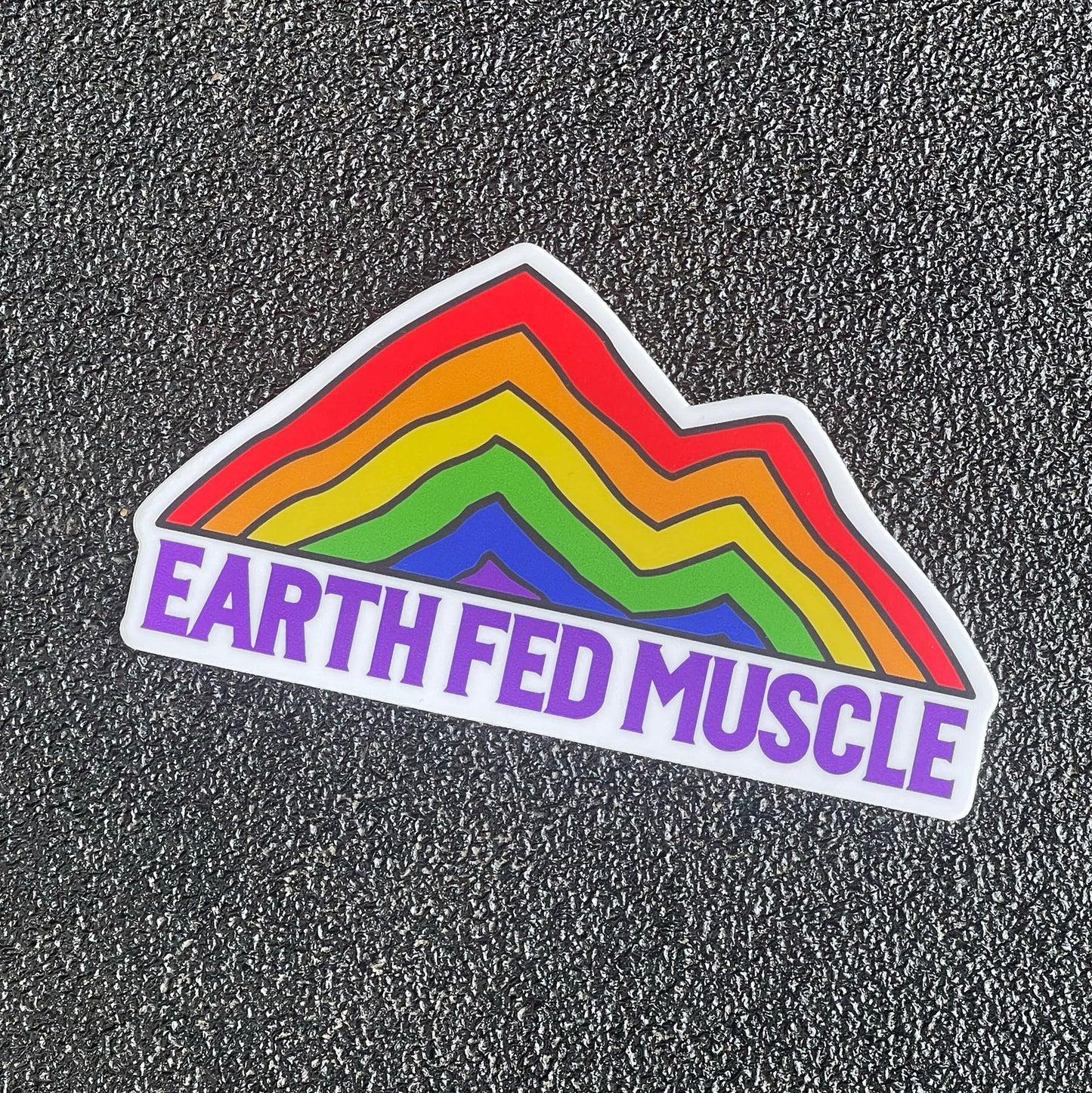 Earth Fed Die Cut Sticker Rainbow