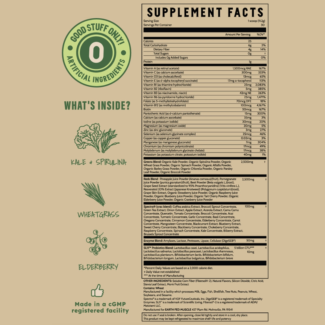 Greens + Reds Superfoods Blend Pina Colada (formerly known as The Greens Party)