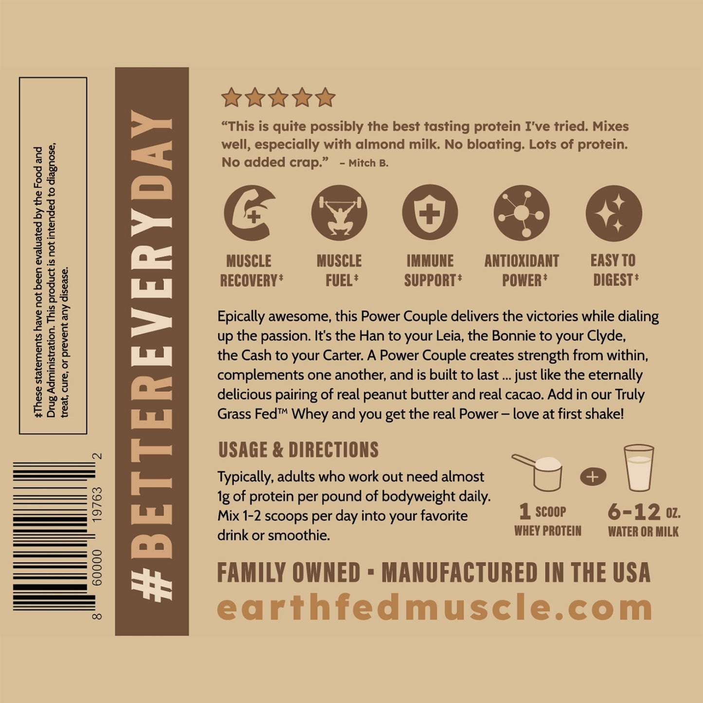 Power Couple Peanut Butter Cup Grass-Fed Whey Protein