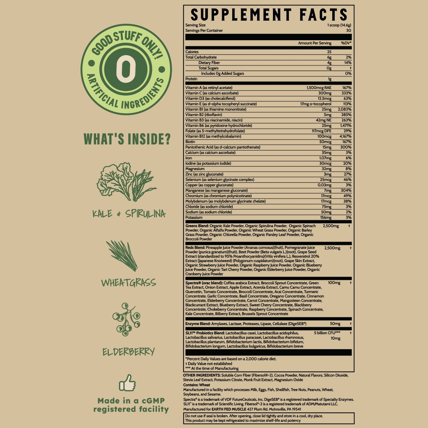 Greens + Reds Superfoods Blend Chocolate (formerly known as The Greens Party)
