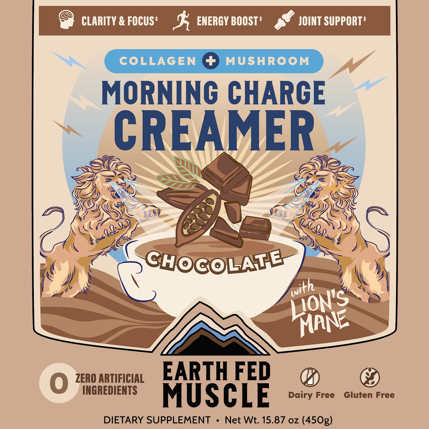 Morning Charge Chocolate Supernutrient Creamer with Lion’s Mane