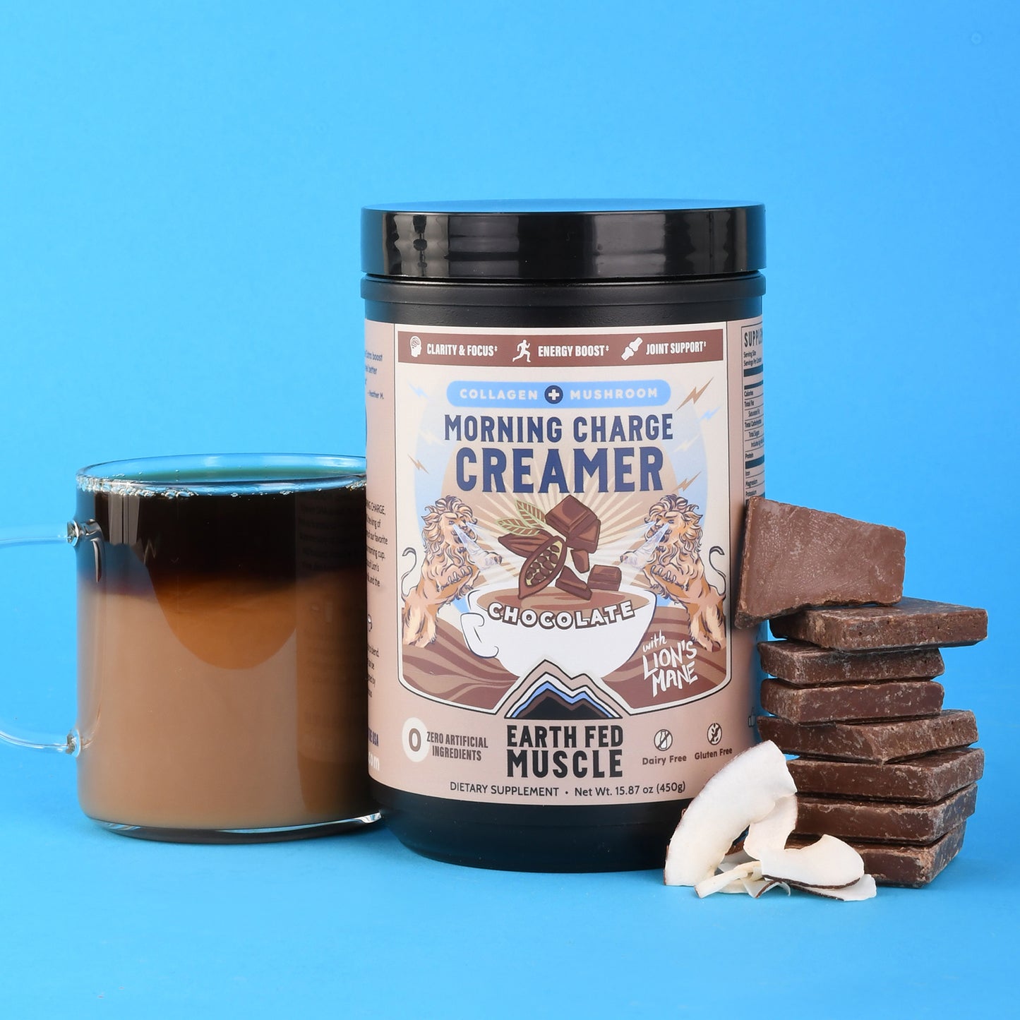 Morning Charge Chocolate Supernutrient Creamer with Lion’s Mane