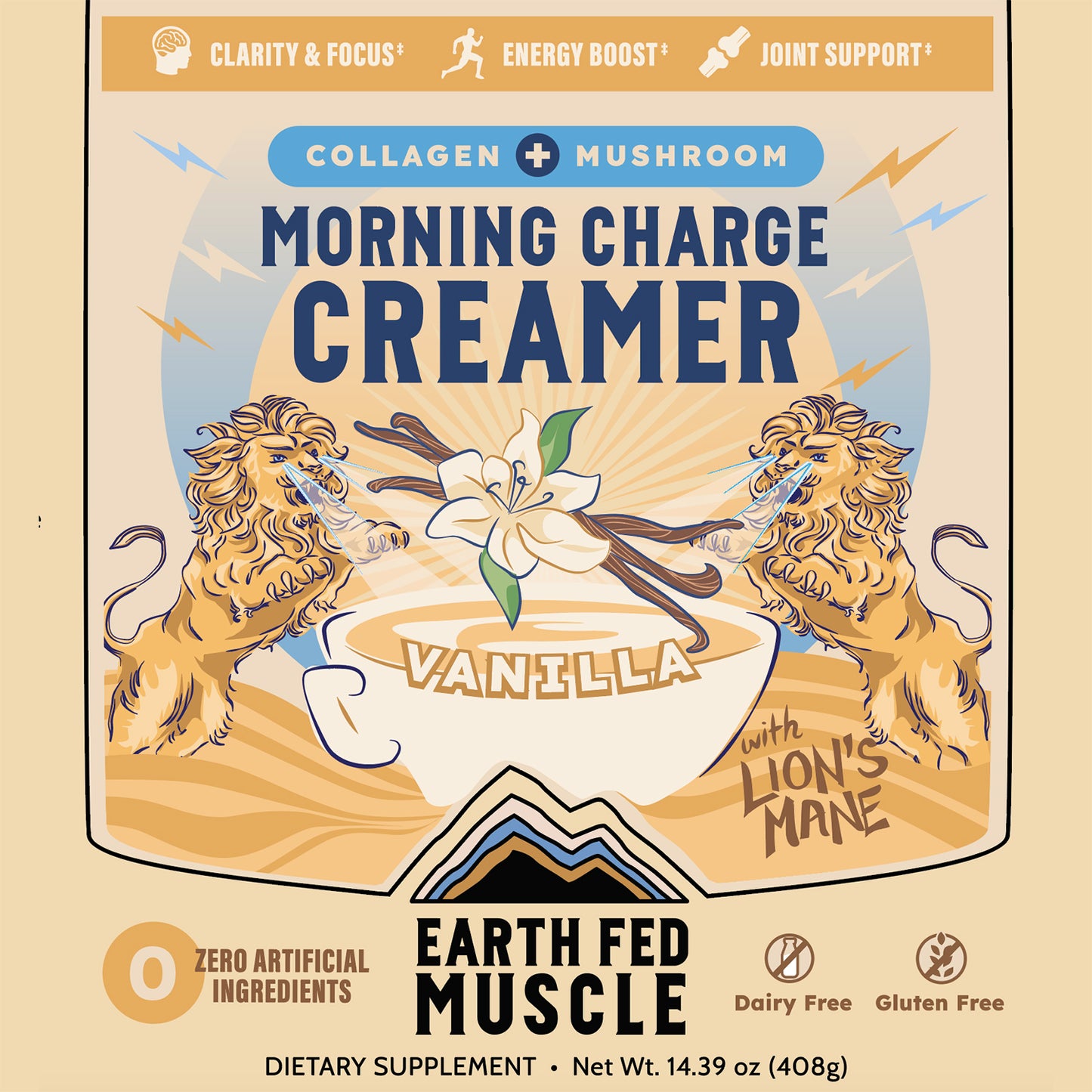Morning Charge Vanilla Supernutrient Creamer with Lion’s Mane