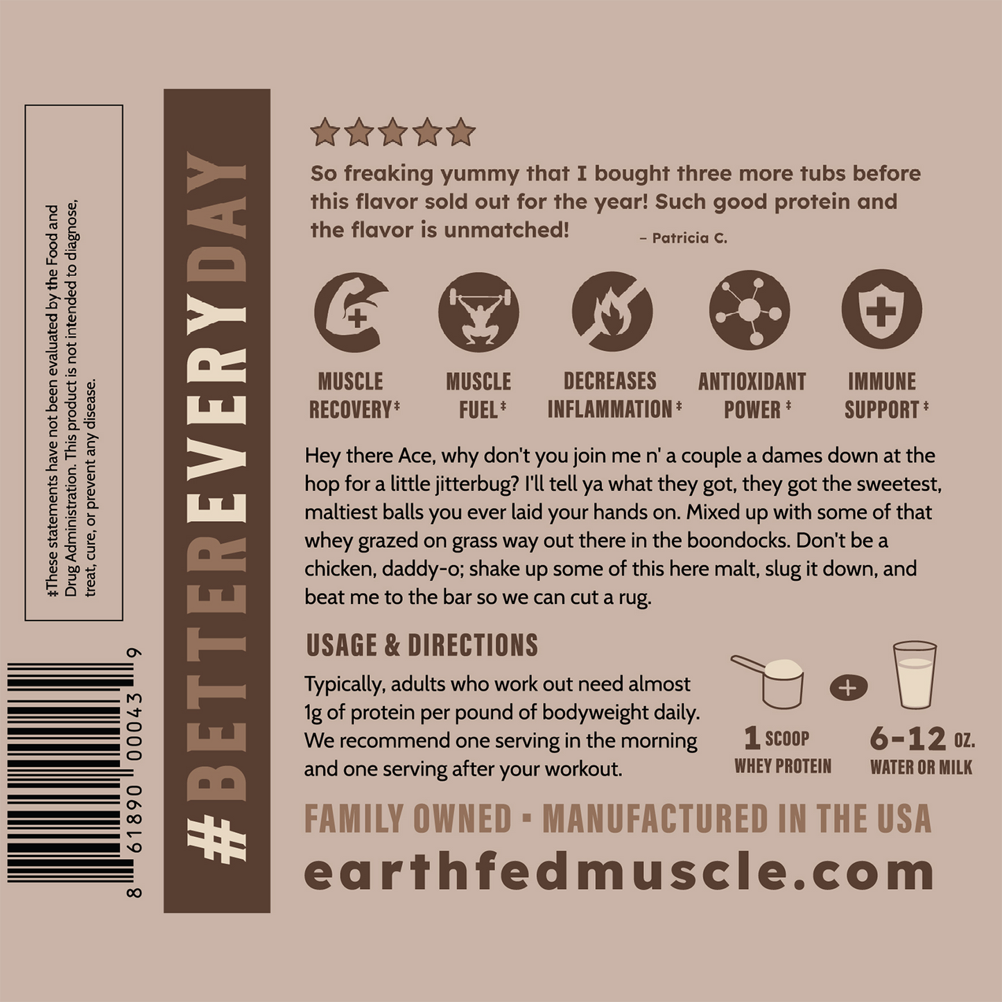 SEASONAL FLAVOR: Malty Balls Chocolate Malt Grass-Fed Whey Protein
