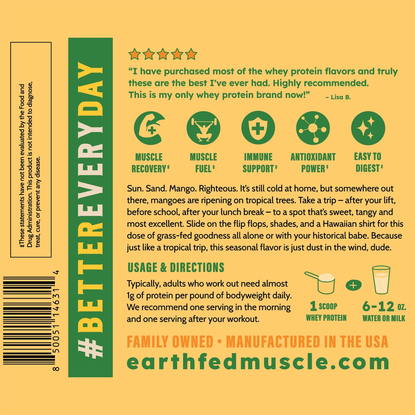 SEASONAL FLAVOR: Mango Grass-Fed Whey Protein