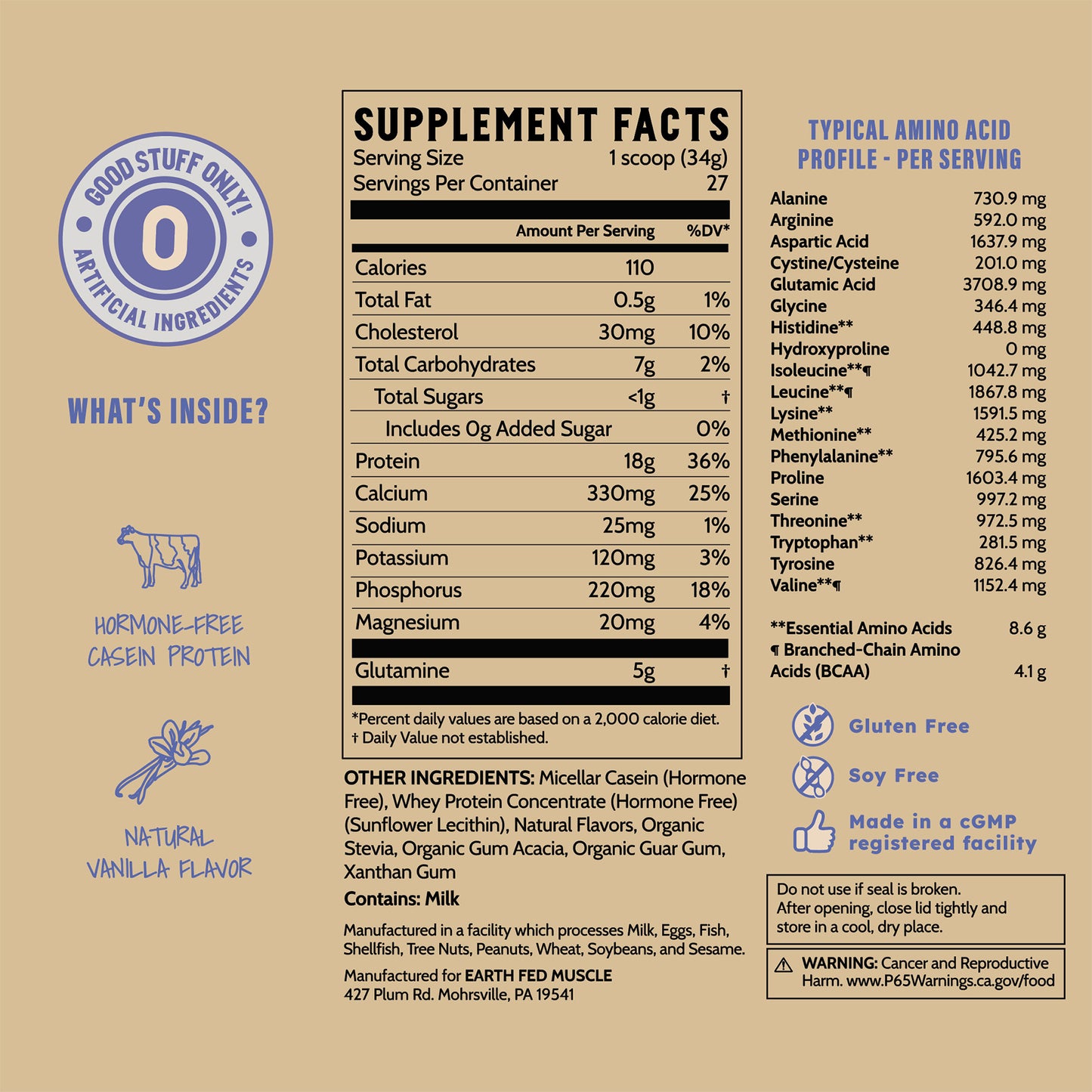 Nocturnal Vanilla Casein Protein