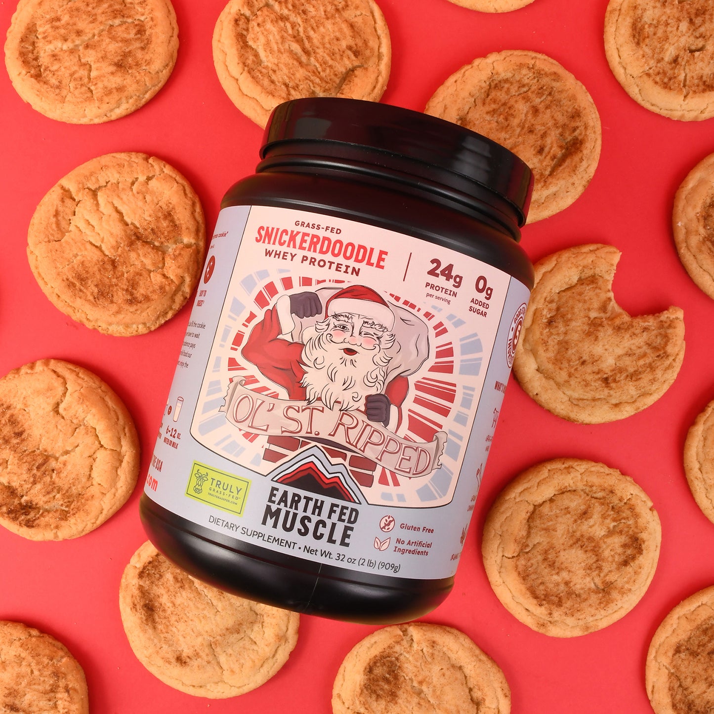 SEASONAL FLAVOR: Ol’ St. Ripped Snickerdoodle Grass-Fed Whey Protein
