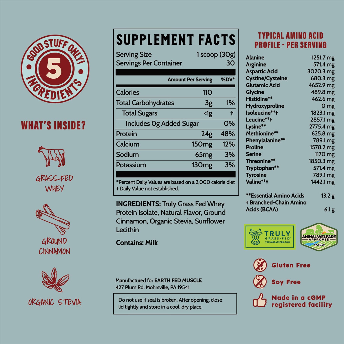 SEASONAL FLAVOR: Ol’ St. Ripped Snickerdoodle Grass-Fed Whey Protein