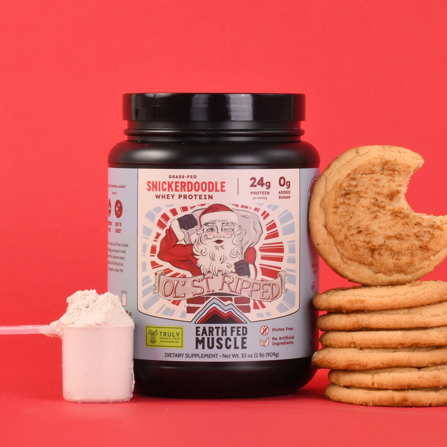 SEASONAL FLAVOR: Ol’ St. Ripped Snickerdoodle Grass-Fed Whey Protein