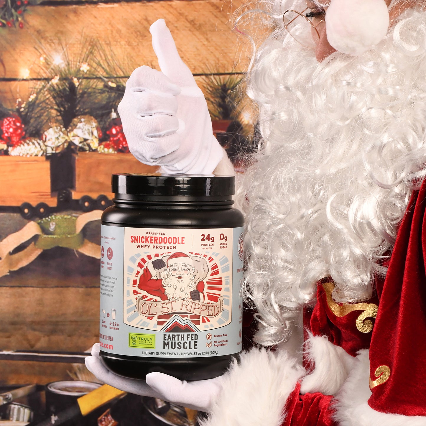 SEASONAL FLAVOR: Ol’ St. Ripped Snickerdoodle Grass-Fed Whey Protein