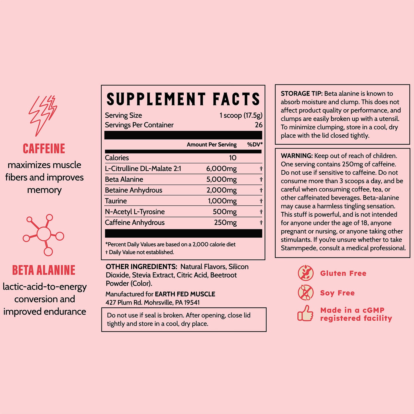 Stammpede Strawberry Lemonade Preworkout