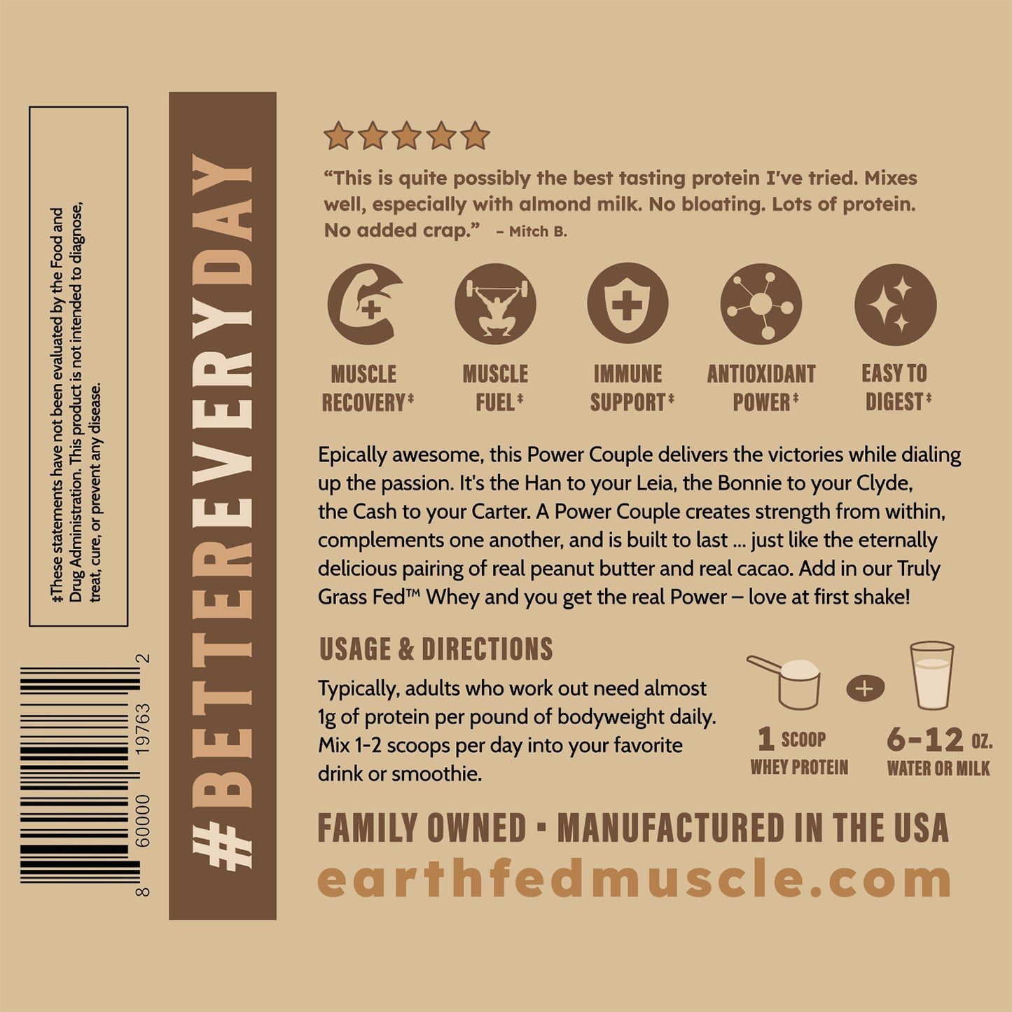 Power Couple Peanut Butter Cup Grass-Fed Whey Protein